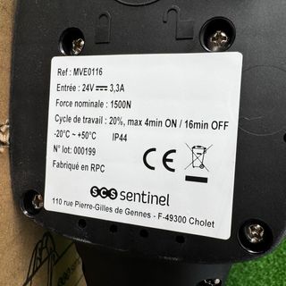Kit Motor SCS Sentinel MVE0116 24V
