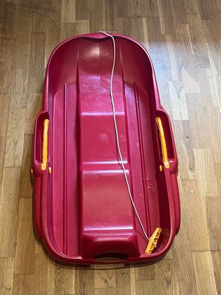 Trineo rojo para nieve para 2 personas