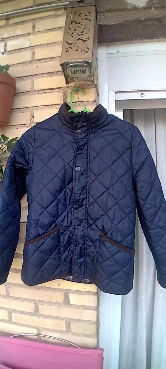 Plumón azul acolchado