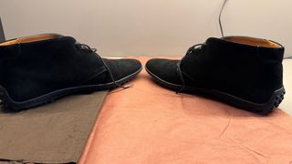 Stivaletti Care Shoe Neri Pelle Scamosciata