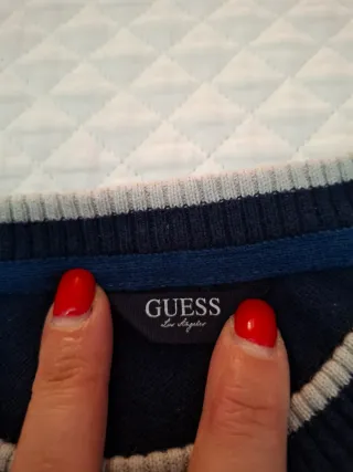 Maglioncino Guess blu con stampa