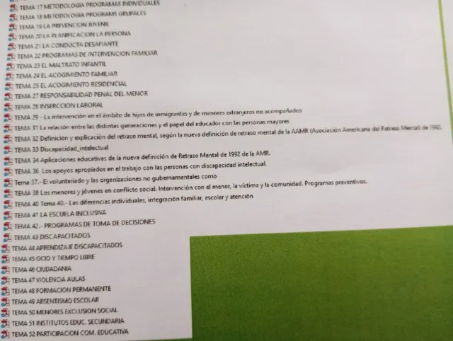 REGALO TEMARIO EDUCACIÓN SOCIAL