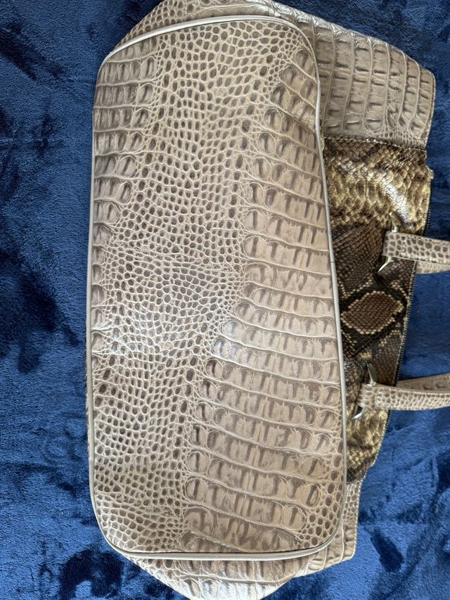 Bolso Uterqüe Piel Serpiente y Caimán