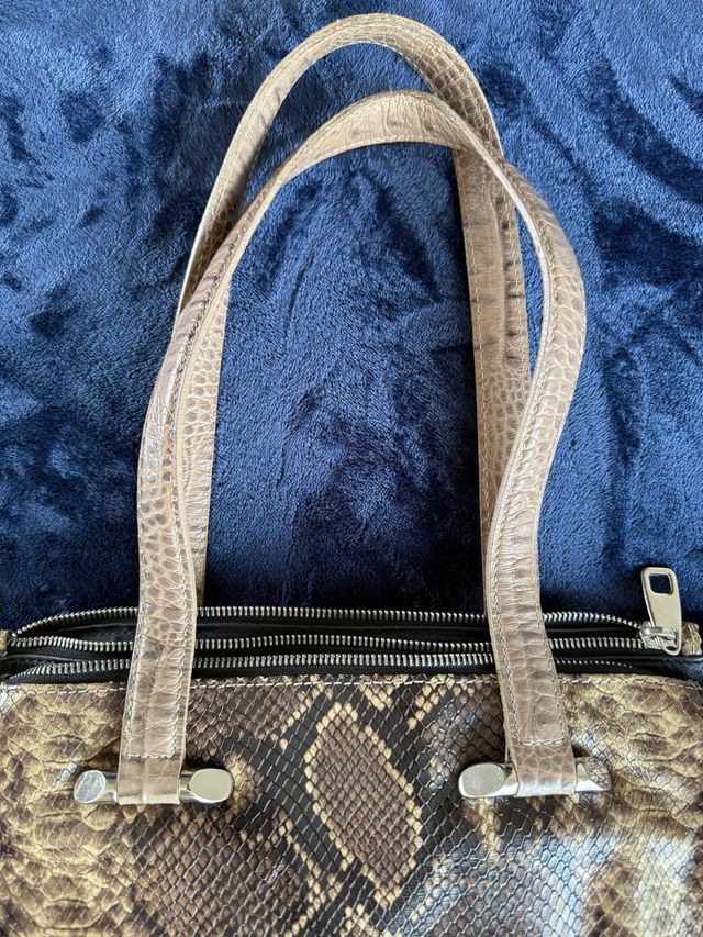 Bolso Uterqüe Piel Serpiente y Caimán