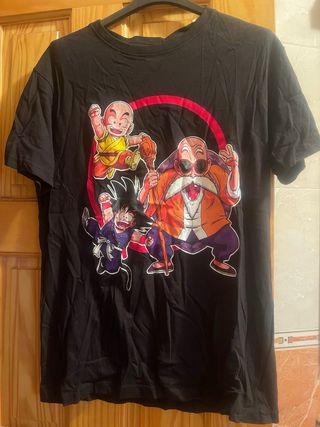 Camiseta Goku Krillin Roshi DB Negra S Sin Etiquet