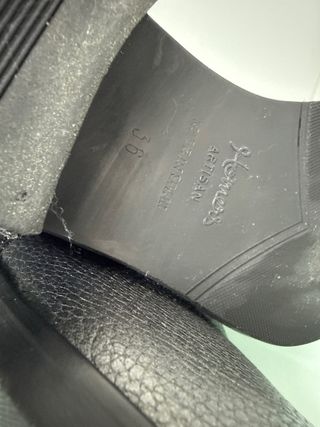 Botines negros piel textura