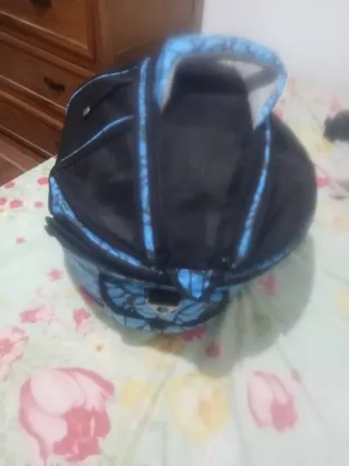 Transportín para mascotas rosa y azul