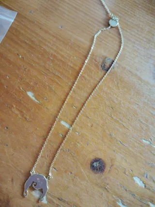 Collar dorado con colgante