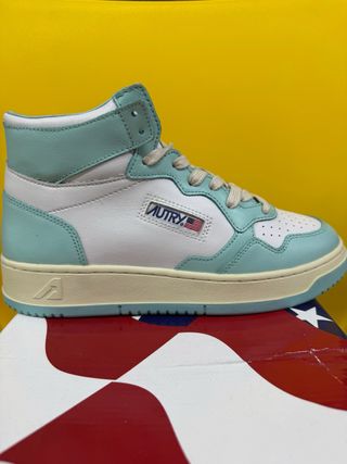 Autry 01 Mid Uomo Pelle/Pelle Turchese