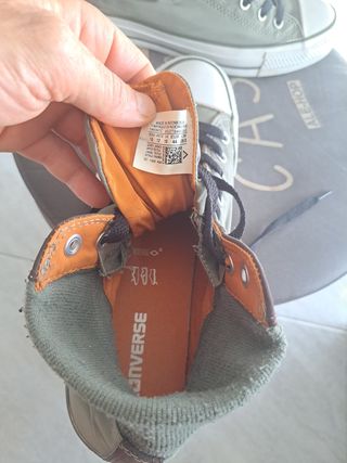 Converse caña alta verde y marrón