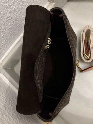 Bolso Carolina Herrera de cuero marron