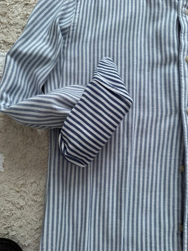 Camisa Scalpers Rayas Azul y Blanco