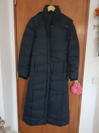 Parka comprida preta