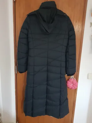 Parka comprida preta