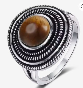 Anillo Plata India Ojo de Tigre
