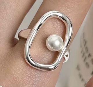 Anillo plata con perla