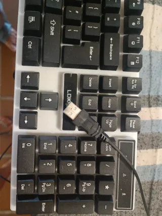 Teclado LDK Inglés Negro y Blanco