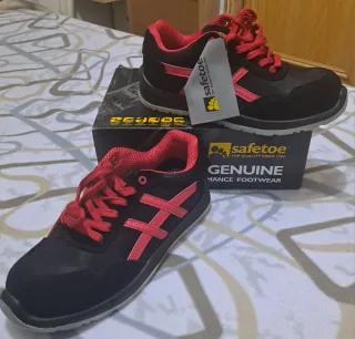 Zapatos de Seguridad Safetoe Negros y Rojos