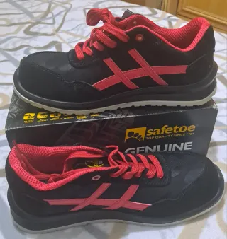 Zapatos de Seguridad Safetoe Negros y Rojos