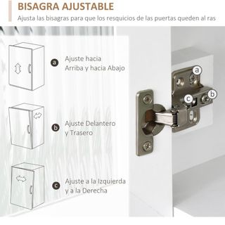 Armario de cocina HOMCOM blanco y madera