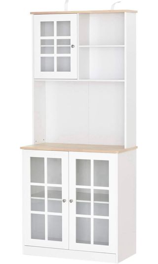 Armario de cocina HOMCOM blanco y madera