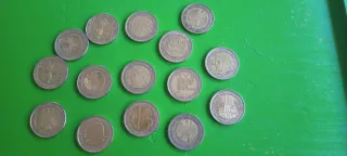 Lotto di monete da 2 euro