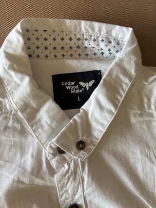 Camisa blanca algodón Cedar Wood State talla L 