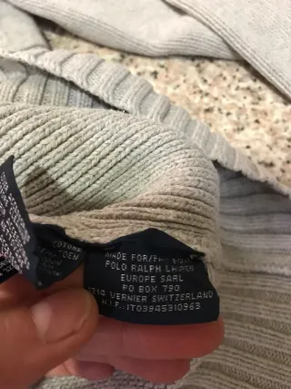 Maglione di cotone Ralph Lauren Grigio uomo
