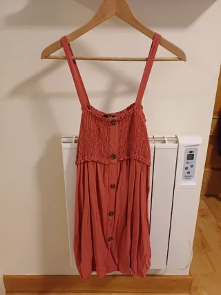 Vestido de verano color teja