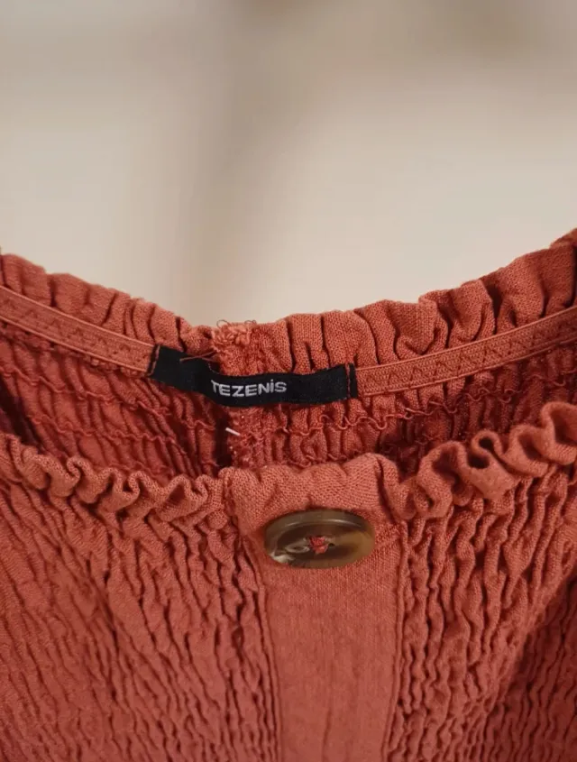 Vestido de verano color teja