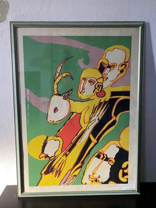 Serigrafia Remo Brindisi firmata a mano