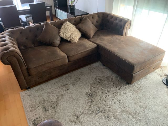 Sofá Chesterfield Marrón 3 Plazas