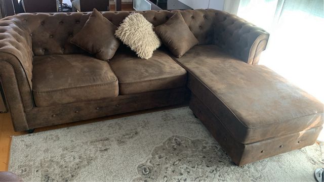 Sofá Chesterfield Marrón 3 Plazas