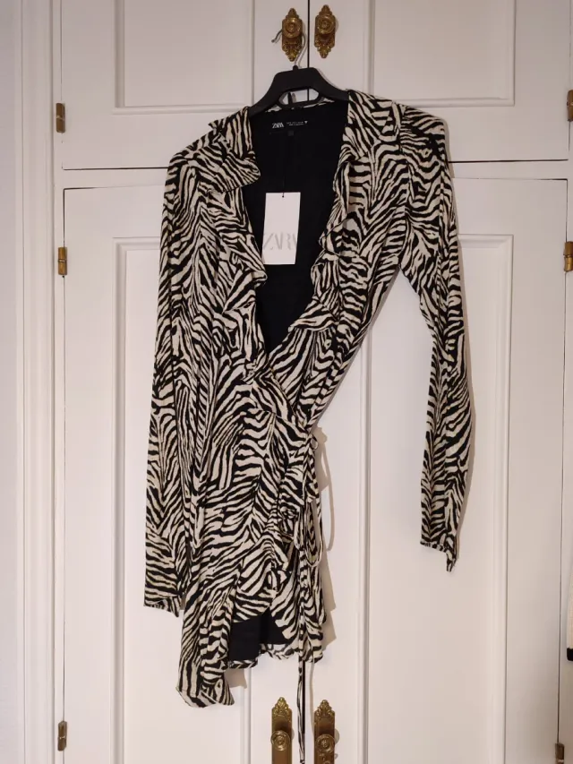 Vestido Zara Animal Print Talla S