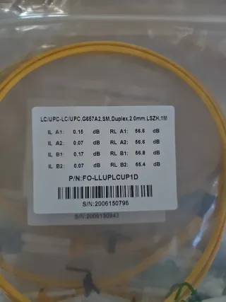 10 Latiguillos Fibra Óptica LC/UPC