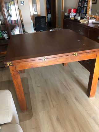 Mesa comedor Teka madera y 4 sillas