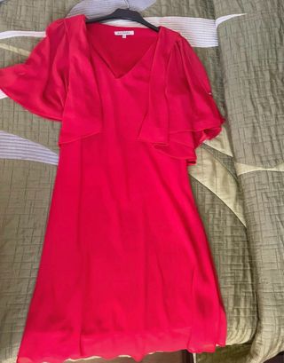 Vestido rojo tipo gasa