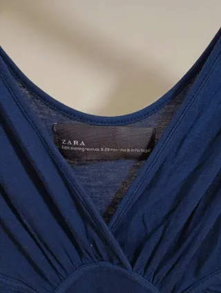 Vestido azul marino Zara