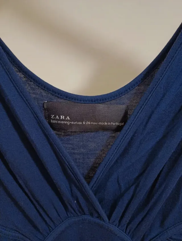 Vestido azul marino Zara
