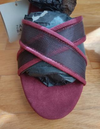 Sandalias Zara Burdeos Talla 39