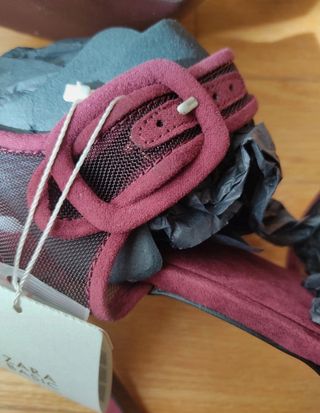 Sandalias Zara Burdeos Talla 39