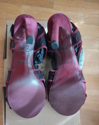 Sandalias Zara Burdeos Talla 39