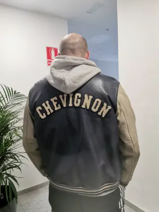 Chaqueta Chevignon Azul y Beige de piel o cuero