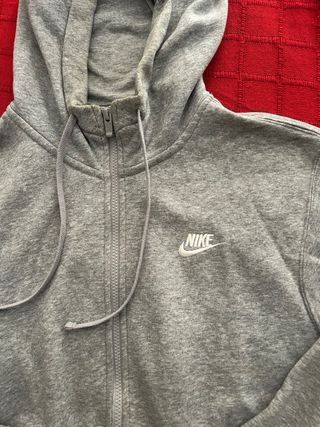 Sudadera Nike gris cremallera talla XS