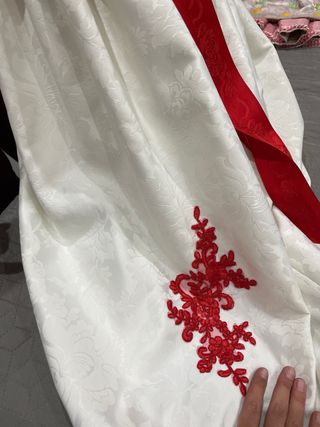 Vestido Fallera Rojo y Blanco Alquiler