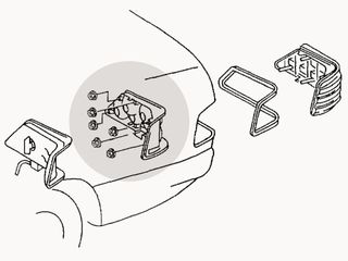 Mercedes 124 - Riflettore interno faro sx poster.