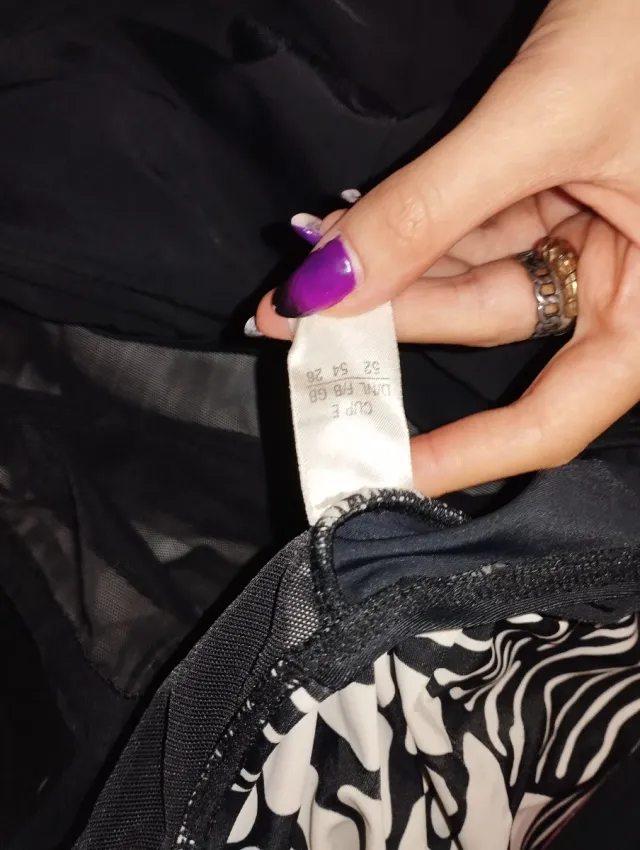 Costume intero donna fantasia bianco/nero