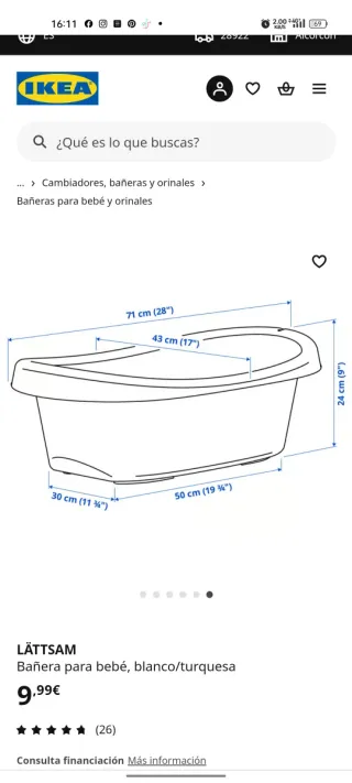 Bañera LÄTTSAM IKEA