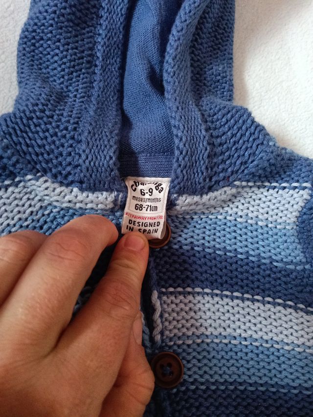 Chaqueta de punto  bebé niño 6-9 meses