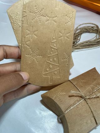 50 Cajas Kraft Navideñas